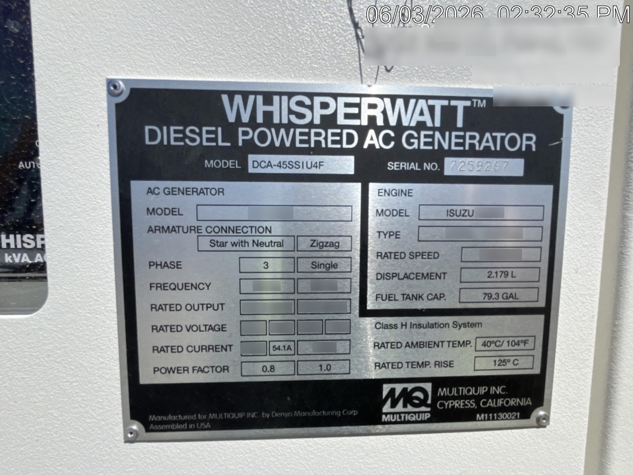 2026 MULTIQUIP DCA45SSIU4F